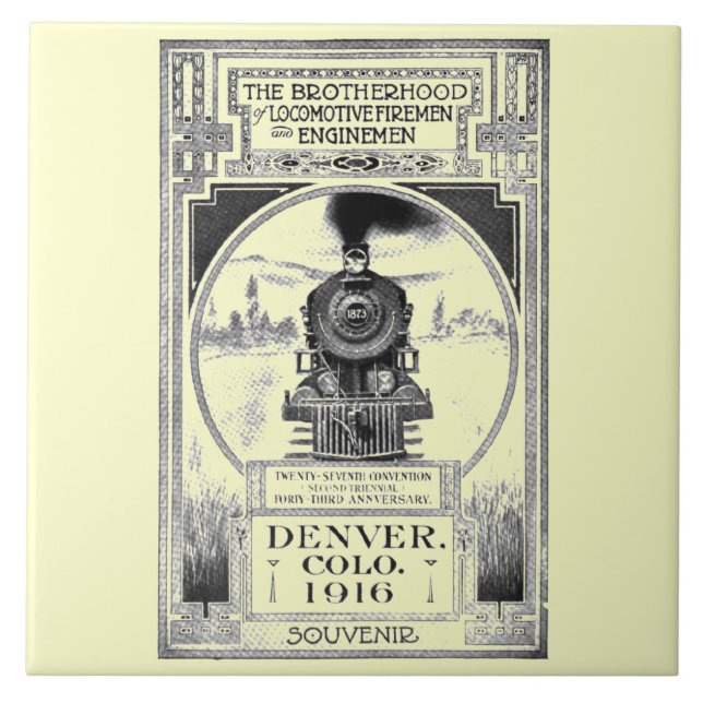 Brotherhood of Locomotive Firemen and Enginemen Tile (Front)