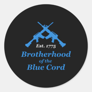 Brotherhood Of The Blue Cord Infantry Style Classic Round Sticker