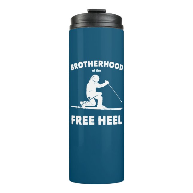 Brotherhood Of The Free Heel Telemark Skiing Thermal Tumbler (Front)