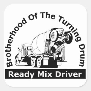 Brotherhood of the turning drum square sticker