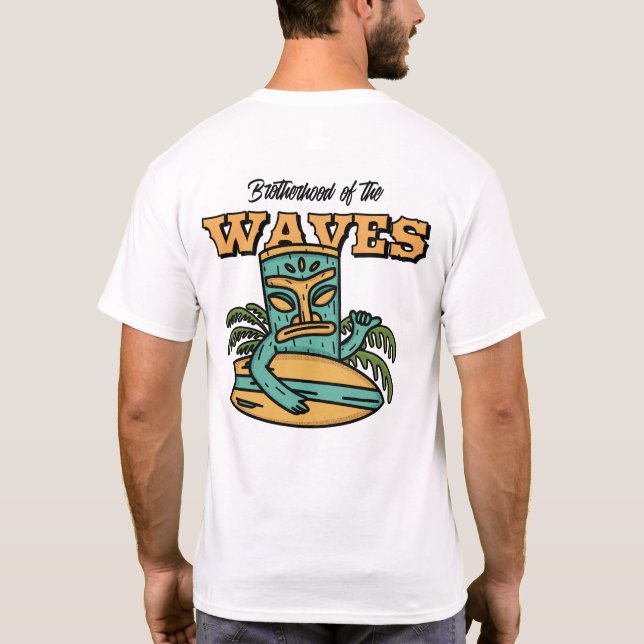 Brotherhood Of The Waves by Salty AF T-Shirt (Back)