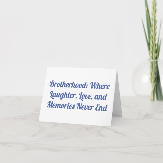 Brotherhood quote thank you card (Front)