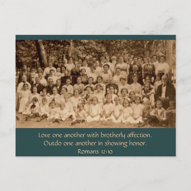 Brotherly Love: Country Church Revival circa 1900 Postcard (Front)