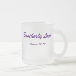 Brotherly Love Frosted Glass Coffee Mug