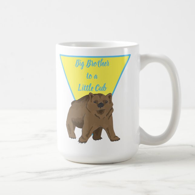 Brothers Big Brother Little Brother Cute Baby Bear Coffee Mug (Right)