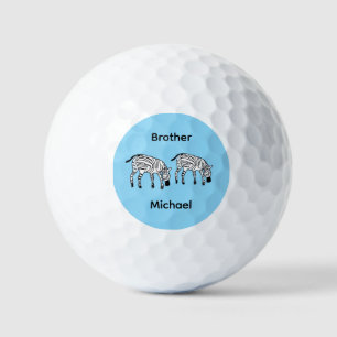 Brother's Birthday, Awesome Happy Kenyan Zebras Golf Balls