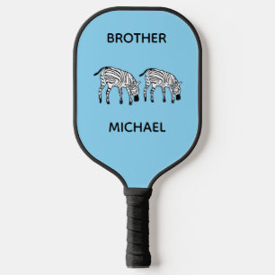 Brother's Birthday, Awesome Happy Kenyan Zebras Pickleball Paddle
