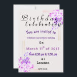Brother's birthday invitation<br><div class="desc">Invite your brother's birthday party.</div>