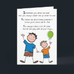 Brothers Birthday Poem Card<br><div class="desc">A sweet poem about brothers for a little brother to give to his big brother on his Birthday. Text continues inside.</div>