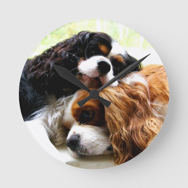 Brothers Cavaliers Round Clock (Front)