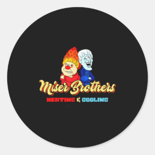 Brothers Heating &amp; Cooling Christmas  Classic Round Sticker