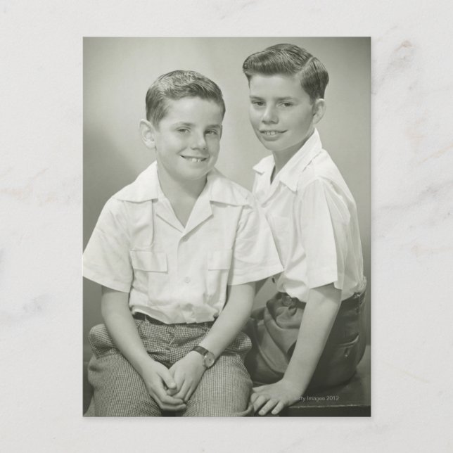 Brothers in Studio Postcard (Front)