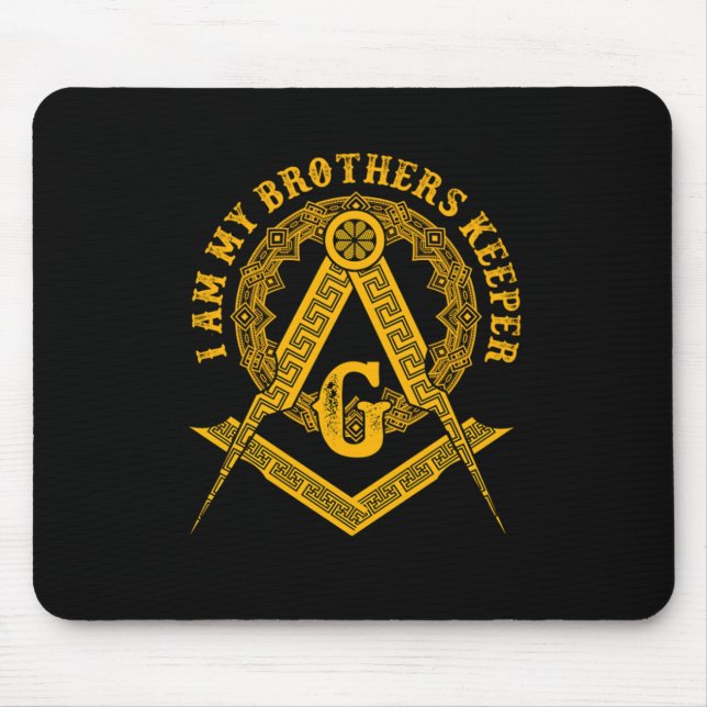 Brothers Keeper Illuminati Symbol Masonic Conspira Mouse Mat (Front)