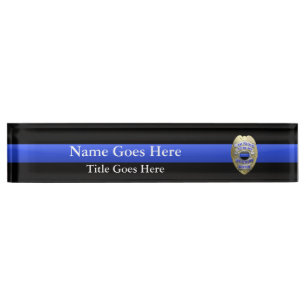 Brothers Keeper Police Badge Nameplate