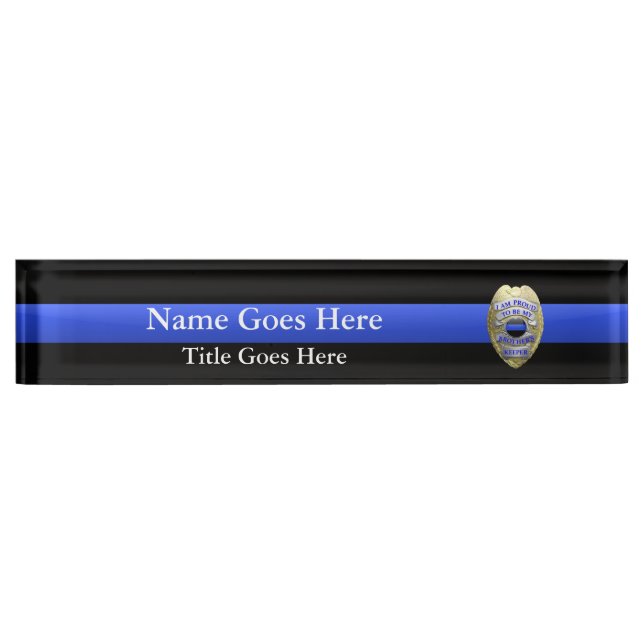 Brothers Keeper Police Badge Nameplate (Front)