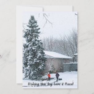 Brothers Lending A Hand Holiday Card