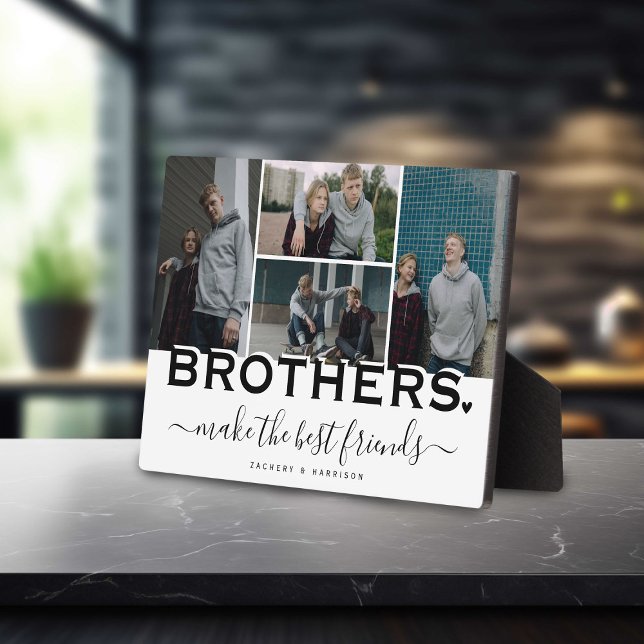 BROTHERS Quote & Photo Collage Gift Display Plaque (Creator Uploaded)