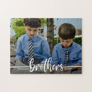 Brothers Script Modern Photo  Jigsaw Puzzle