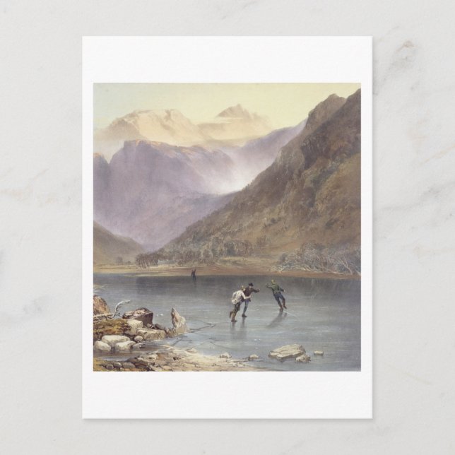 Brothers Water, detail of ice skaters, from 'The E Postcard (Front)