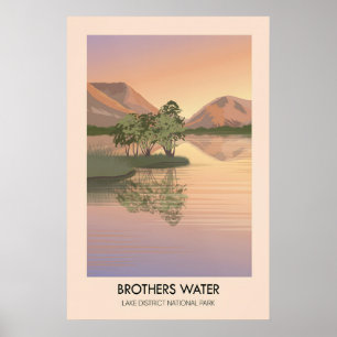 Brothers Water Lake District Travel Poster