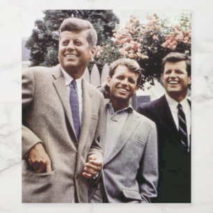 Brothers with President John Kennedy White House Wine Label