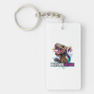 Brothersaurus Dinosaur Family Gift For Brother Key Ring