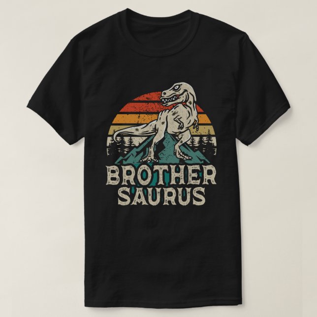 Brothersaurus Dinosaur T Rex Brother Saurus Funny T-Shirt (Design Front)