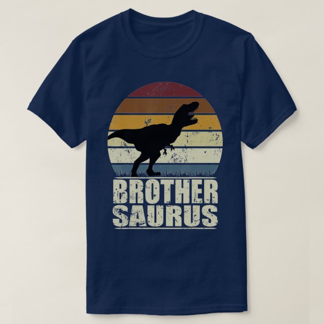 BrotherSaurus Rex Dinosaur Brother Dino Brother Sa T-Shirt (Design Front)