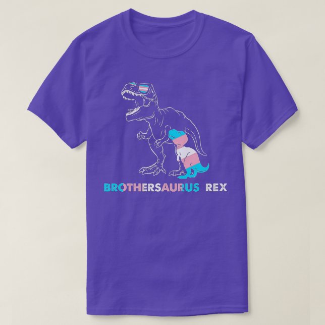 Brothersaurus Rex T Rex Transgender Day Of Visibil T-Shirt (Design Front)