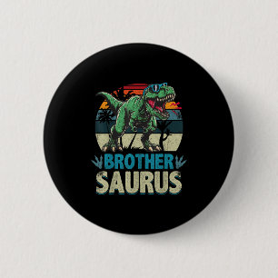 Brothersaurus T Rex Dinosaur Brother Saurus Family 6 Cm Round Badge