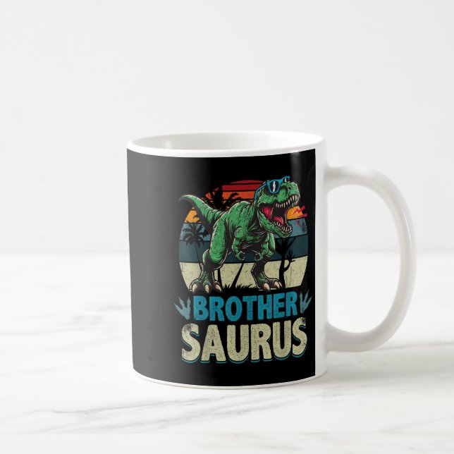 Brothersaurus T Rex Dinosaur Brother Saurus Family Coffee Mug (Right)