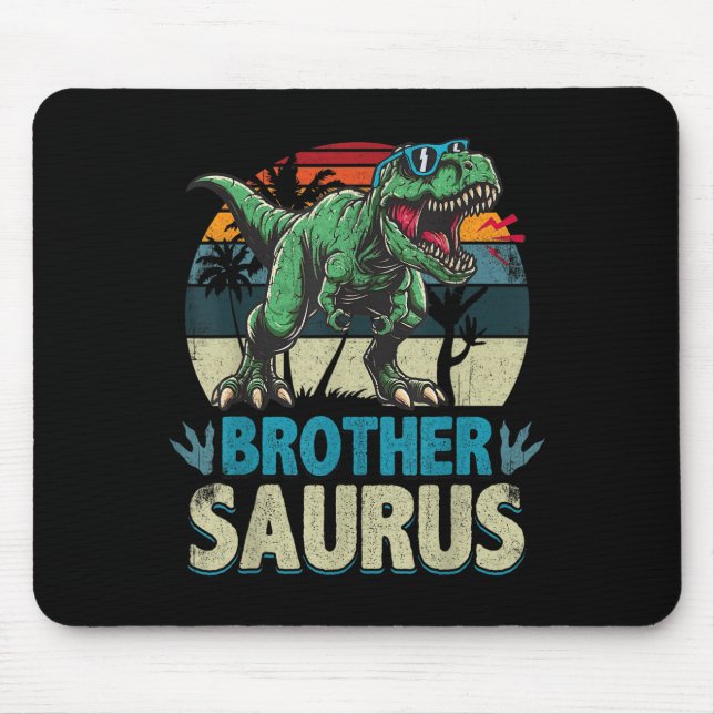Brothersaurus T Rex Dinosaur Brother Saurus Family Mouse Mat (Front)