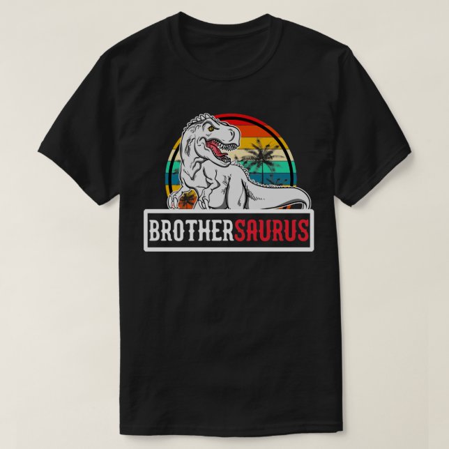 Brothersaurus T Rex Dinosaur Brother Saurus Family T-Shirt (Design Front)