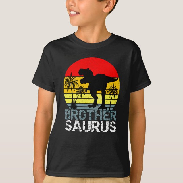 Brothersaurus  T Rex Dinosaur T-Shirt (Front)