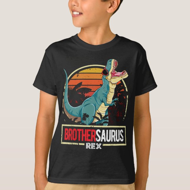 Brothersaurus Trex Dinosaur Brother Saurus Matchin T-Shirt (Front)
