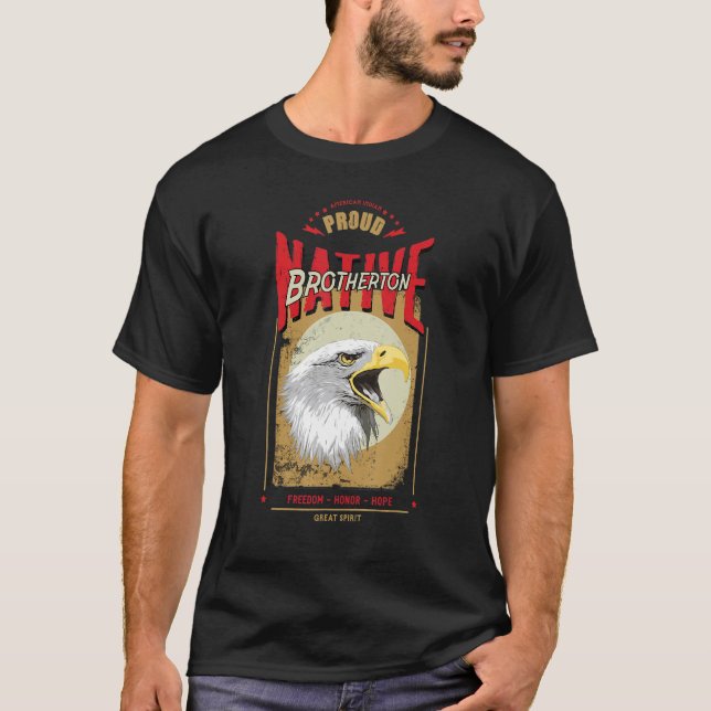 BrothertonNative American Eagle Spirit Vintage Hon T-Shirt (Front)