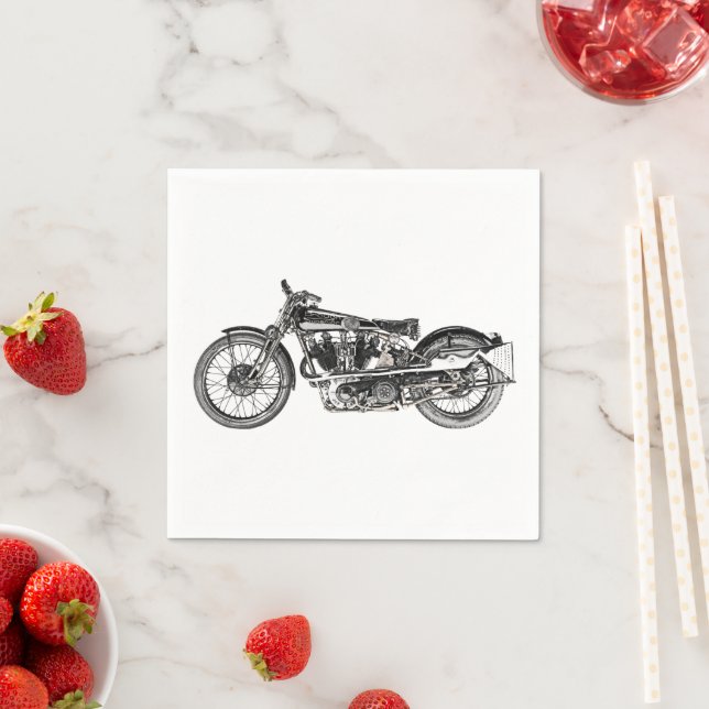 Brough Superior Vintage Motorcycle Napkin (Insitu)