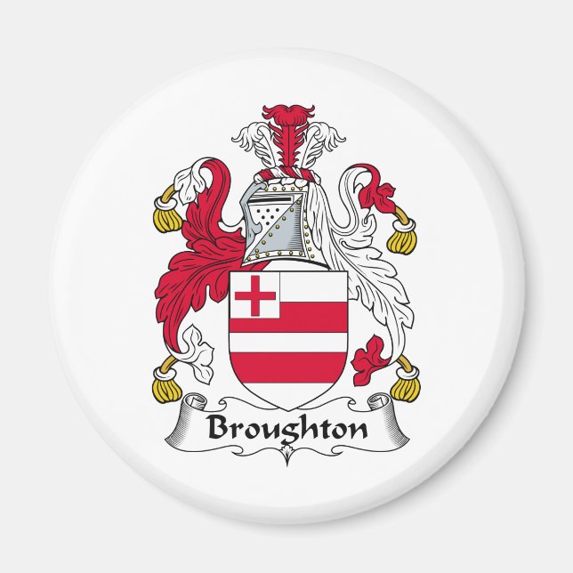 Broughton Family Crest Magnet (Front)