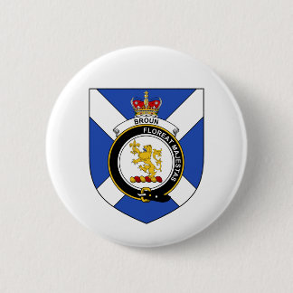 Broun (Brown) 6 Cm Round Badge