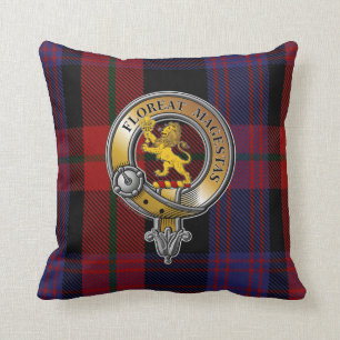 Broun Tartan & Badge Cushion