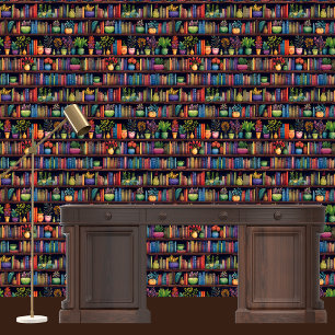 Broussard Bookshelves Wallpaper