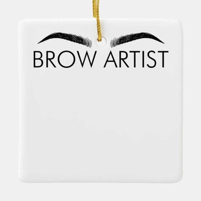 Brow Artist Brow Lounge Eyebrow Lover Br Ceramic Ornament (Front)