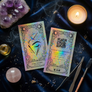 Brow Artist Holographic Beauty Salon Business Card