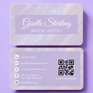 Brow Artist Iridescent QR Code Professional Business Card