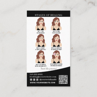Brow Microblading Aftercare & Appointment Reminder Business Card