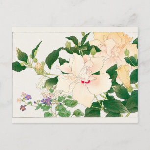 Browallia, Hibiscus by Tanigami Konan Postcard