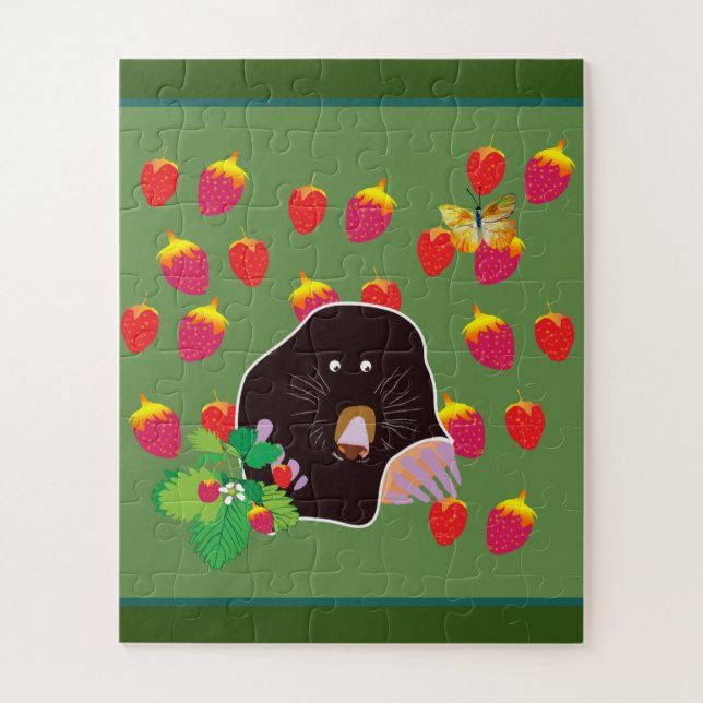 Browm Garden Mole Butterflies Jigsaw Puzzle (Vertical)