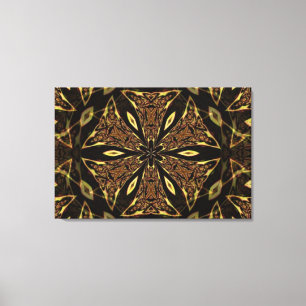 Brown Abstract Art Streched Canvas Print