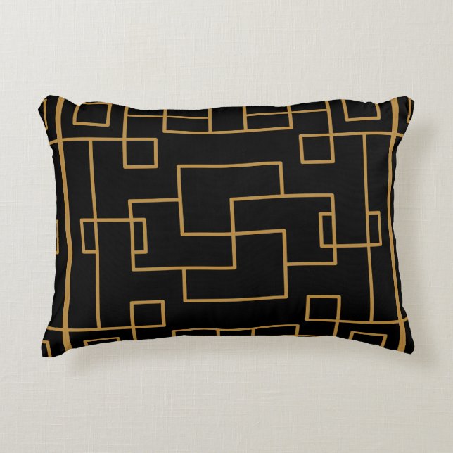 Brown Abstract  Decorative Cushion (Front)