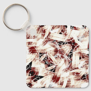 Brown abstract key ring